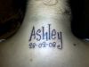 Ashley name neck tattoos